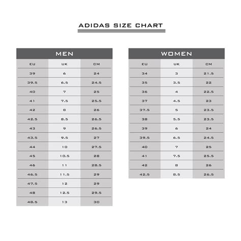 adidas size chart australia